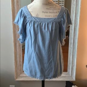 Vince Camuto chambray top